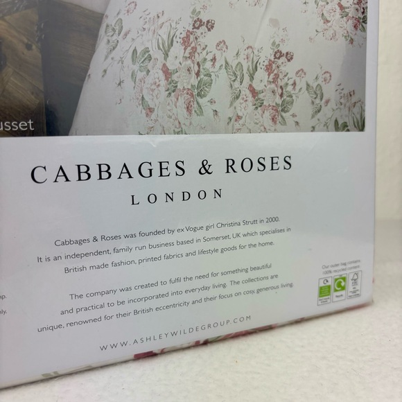 Cabbages & Roses KING Constance Russet Floral Duvet Cover Set Shams Multicolor - Picture 9 of 10